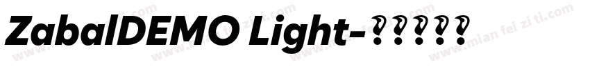 ZabalDEMO Light字体转换